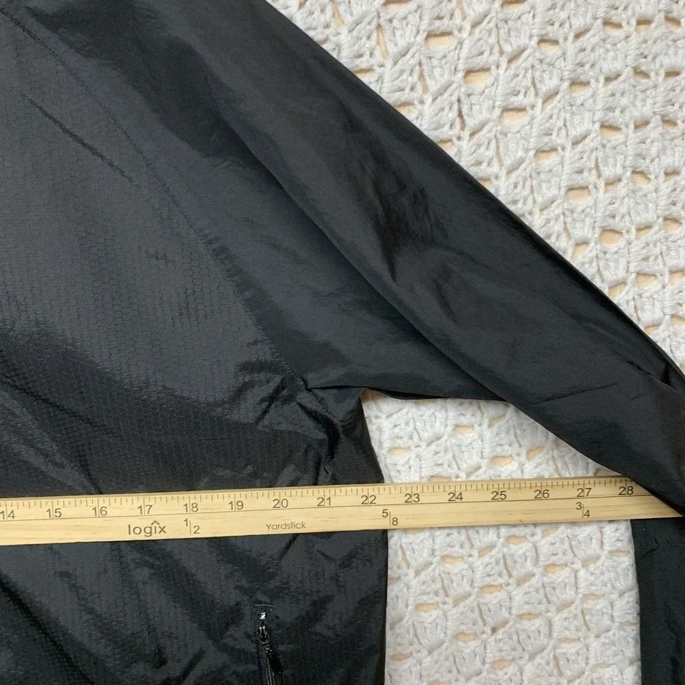 Adidas Windbreaker Pullover Mens Size‎ M Black 1/4 zip Long Sleeve Zip Pockets